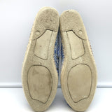 Missoni Lace-Up Espadrille Flats Blue/White Knit Size 39