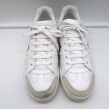Christian Dior Star Low Top Sneakers White Leather and Gray Suede Size 37.5