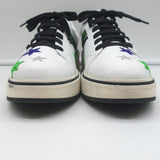 Veronica Beard Star-Embroidered Sneakers Emmerson White Leather Size 41