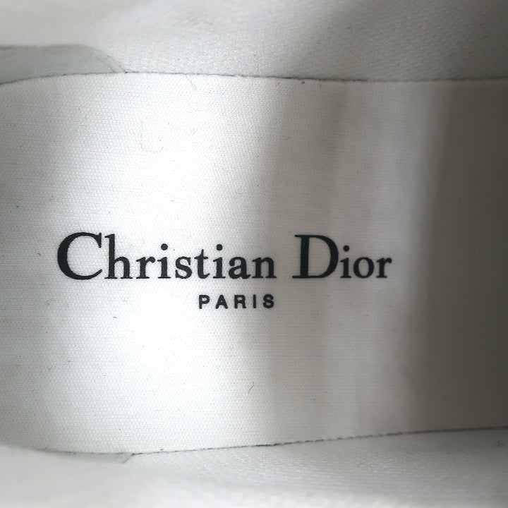 Christian Dior Star Low Top Sneakers White Leather and Gray Suede Size 37.5