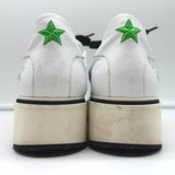 Veronica Beard Star-Embroidered Sneakers Emmerson White Leather Size 41