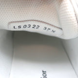 Christian Dior Star Low Top Sneakers White Leather and Gray Suede Size 37.5