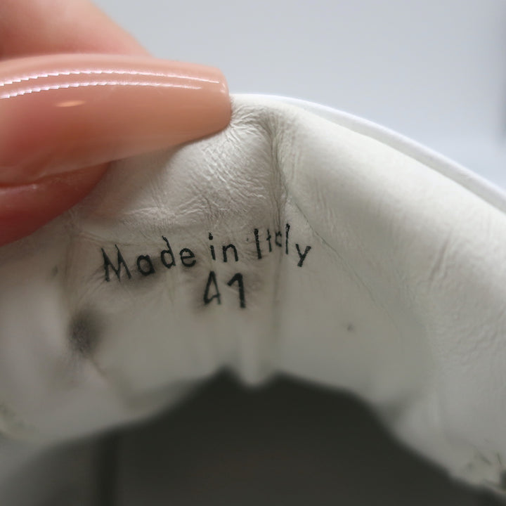 Veronica Beard Star-Embroidered Sneakers Emmerson White Leather Size 41