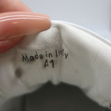 Veronica Beard Star-Embroidered Sneakers Emmerson White Leather Size 41