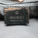 Gucci Monogram Hobo Black Patent Leather-Trim Canvas Medium Shoulder Bag