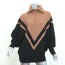 SER.O.YA Sweater Abi Black/Tan Chevron Knit Size Small Quarter-Zip Pullover NEW