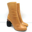 Dries Van Noten Sculpted-Heel Boots Mustard Leather Size 41