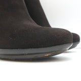 Bottega Veneta Ankle Boots Dark Brown Suede Size 41 High Heel Chelsea Booties