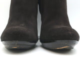 Bottega Veneta Ankle Boots Dark Brown Suede Size 41 High Heel Chelsea Booties