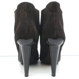 Bottega Veneta Ankle Boots Dark Brown Suede Size 41 High Heel Chelsea Booties