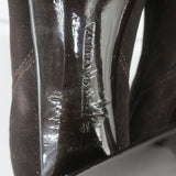 Bottega Veneta Ankle Boots Dark Brown Suede Size 41 High Heel Chelsea Booties