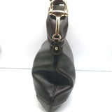 Gucci Creole Horsebit Hobo Dark Brown Leather Small Shoulder Bag