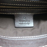 Gucci Creole Horsebit Hobo Dark Brown Leather Small Shoulder Bag