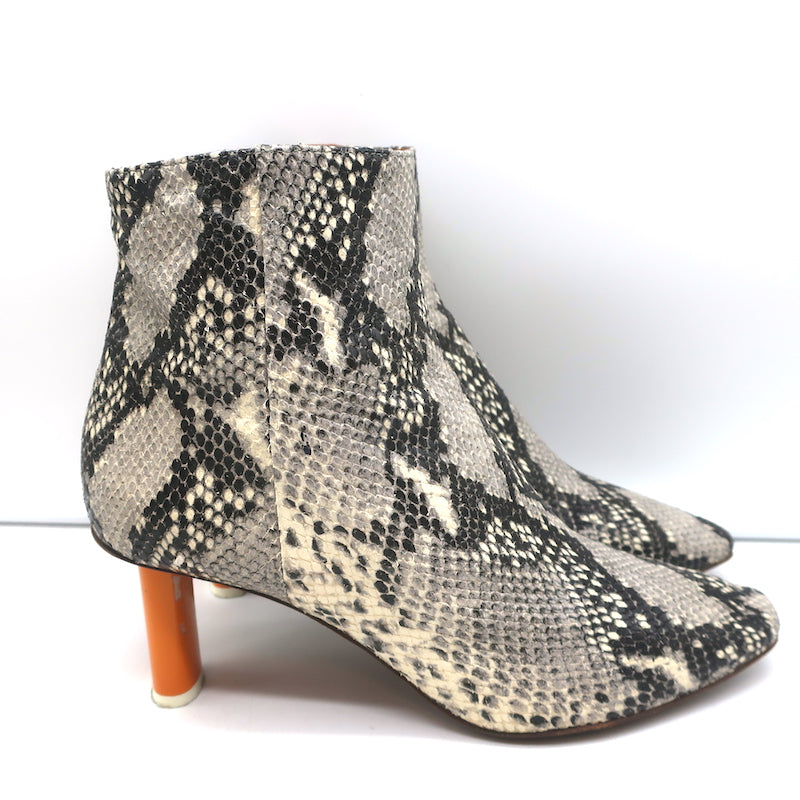 Vetements Demna Gvaslia Lighter Ankle Boots Grey Snakeskin Size 41