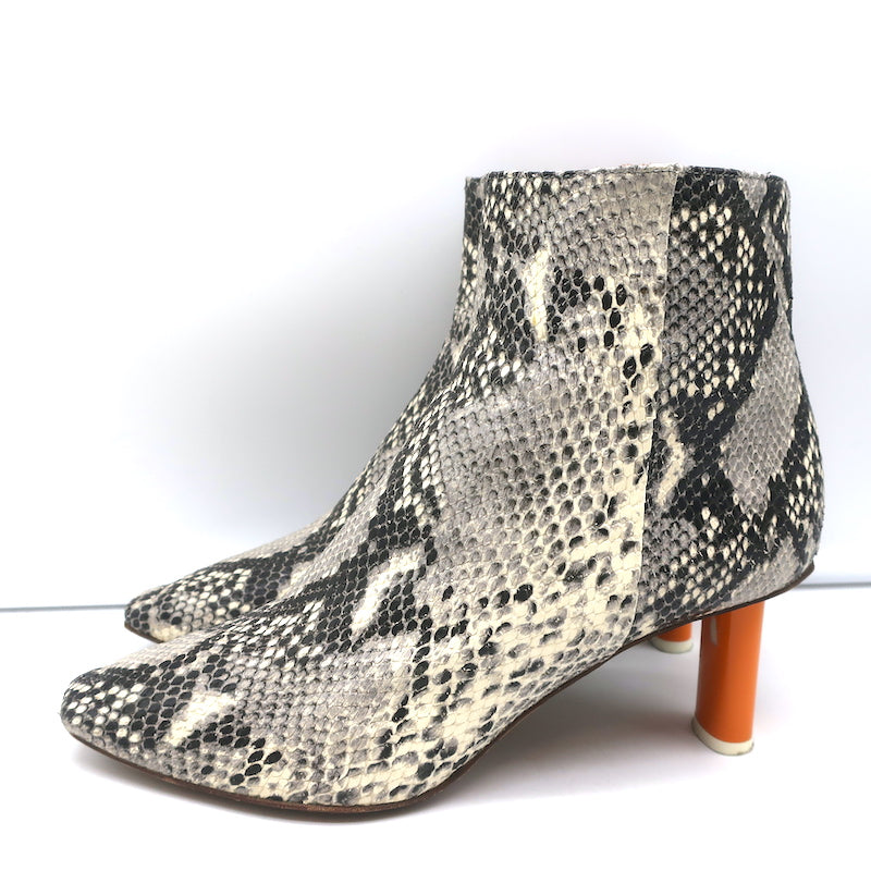 Vetements Demna Gvaslia Lighter Ankle Boots Grey Snakeskin Size 41