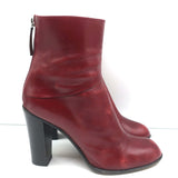 Marc Jacobs High Heel Ankle Boots Red Leather Size 40.5