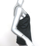 Christian Dior Boutique Camisole Black Stretch Satin Size US 10 V-Neck Tank Top