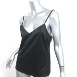 Christian Dior Boutique Camisole Black Stretch Satin Size US 10 V-Neck Tank Top