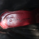 Marc Jacobs High Heel Ankle Boots Red Leather Size 40.5
