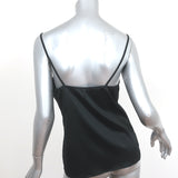 Christian Dior Boutique Camisole Black Stretch Satin Size US 10 V-Neck Tank Top
