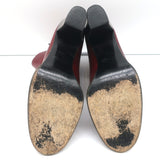 Marc Jacobs High Heel Ankle Boots Red Leather Size 40.5
