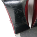 Marc Jacobs High Heel Ankle Boots Red Leather Size 40.5