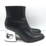 Marni Cutout-Heel Ankle Boots Black Leather Size 41
