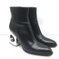 Marni Cutout-Heel Ankle Boots Black Leather Size 41
