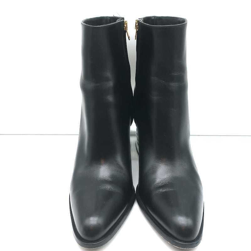 Marni Cutout-Heel Ankle Boots Black Leather Size 41