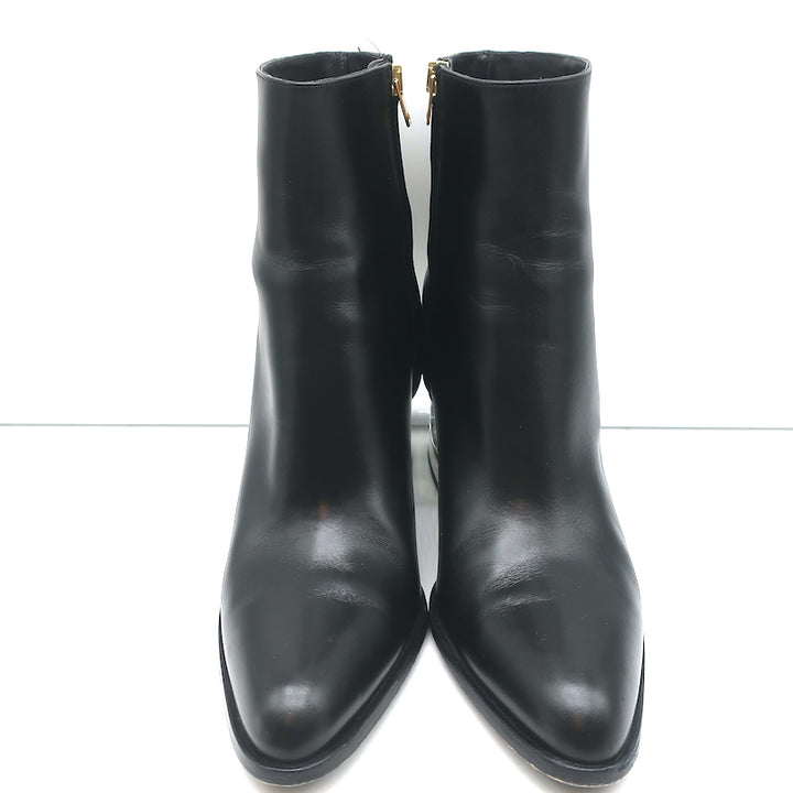 Marni Cutout-Heel Ankle Boots Black Leather Size 41