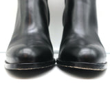 Marni Cutout-Heel Ankle Boots Black Leather Size 41