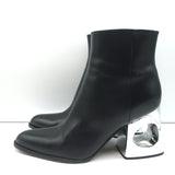 Marni Cutout-Heel Ankle Boots Black Leather Size 41