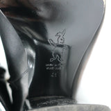 Marni Cutout-Heel Ankle Boots Black Leather Size 41