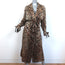 Tom Ford Leopard Print Silk Trench Coat Size 38