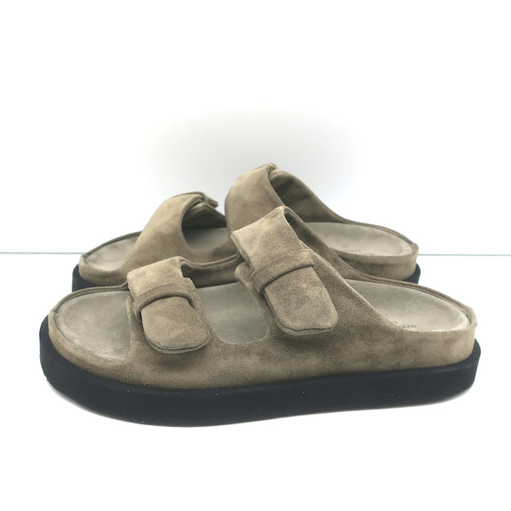 Officine Creative Chora 101 Slide Sandals Dark Taupe Suede Size 38.5 NEW