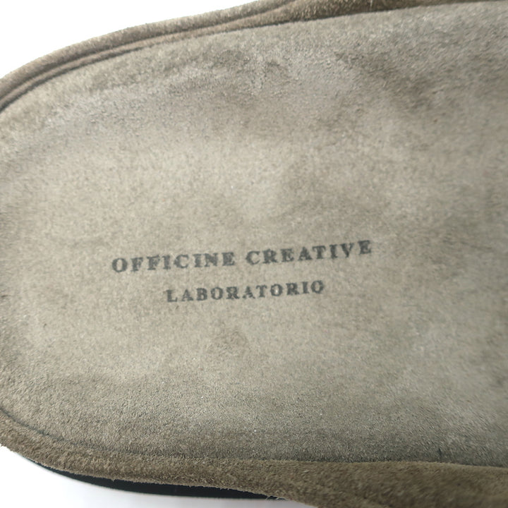 Officine Creative Chora 101 Slide Sandals Dark Taupe Suede Size 38.5 NEW