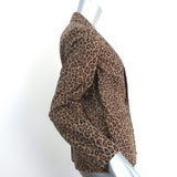 Nili Lotan Blazer Addison Leopard Print Cotton Size 4 One-Button Jacket
