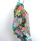 Momoni Blouse Franklin Floral Print Seersucker Size 40 Long Sleeve Top NEW
