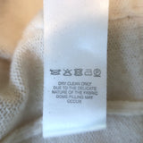 Brodie Cashmere Gold Foil Zip-Up Hoodie Sweater Cream Size Small