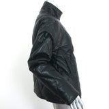 Apparis Liliane Quilted Faux Leather Puffer Jacket Black Size Large