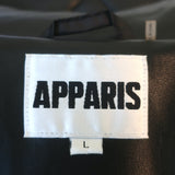 Apparis Liliane Quilted Faux Leather Puffer Jacket Black Size Large