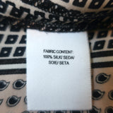 Derek Lam 10 Crosby Keyhole Top Blue Printed Silk Size 0 Sleeveless Blouse