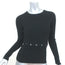 A.L.C. Removable Hem Top Black Ribbed Knit Size Small Crewneck Pullover
