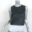 Theory Hodal Leather Overlay Top Black/White Size Small Sleeveless Blouse