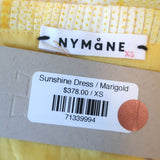 Nymane Maxi Dress Sunshine Marigold Pintucked Cotton Size Extra Small NEW