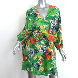 Roseanna Villa Dress Botannique Floral Print Hammered Satin Size 40 NEW