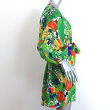 Roseanna Villa Dress Botannique Floral Print Hammered Satin Size 40 NEW