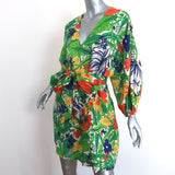 Roseanna Villa Dress Botannique Floral Print Hammered Satin Size 40 NEW