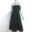 Faithfull the Brand Strapless Midi Dress Elmarie Black Linen Sz Extra Small NEW