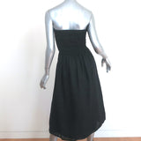 Faithfull the Brand Strapless Midi Dress Elmarie Black Linen Sz Extra Small NEW